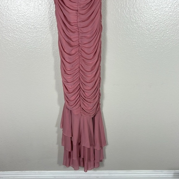 Michael Costello Hilary Gown in Blush - Picture 5 of 8